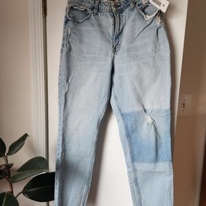 Abercrombie Mom Jeans 29 8 Curve Love High Rise Distressed 90s Grunge Ankle UA